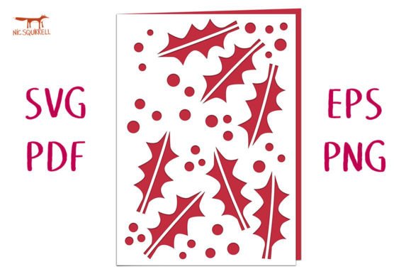 Download Holly Winter Card SVG Cut File - Winter card svg Collection