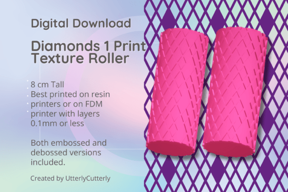Download Diamonds 1 Texture Roller, Digital File- - Digital file Collection