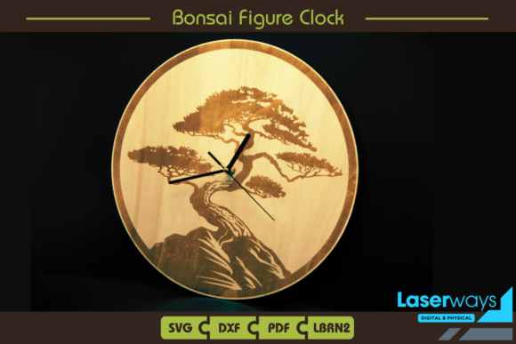 Download Bonsai Figure Wall Clock Digital File - Digital file Collection