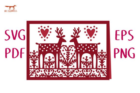 Download Forest Deer Winter Card SVG Cut File - Winter card svg Collection